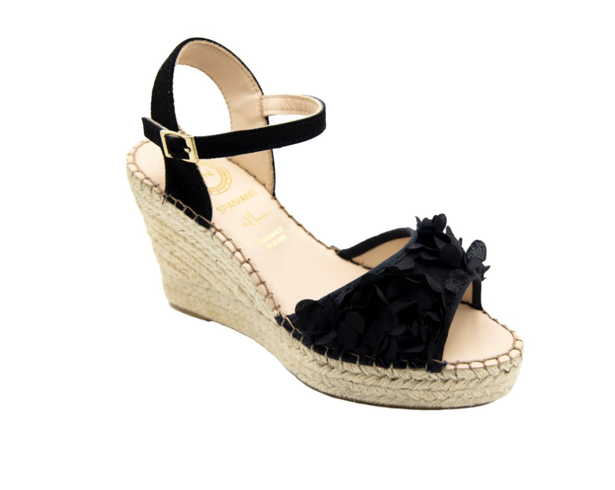 Black With Ankle Straps Espadrilles