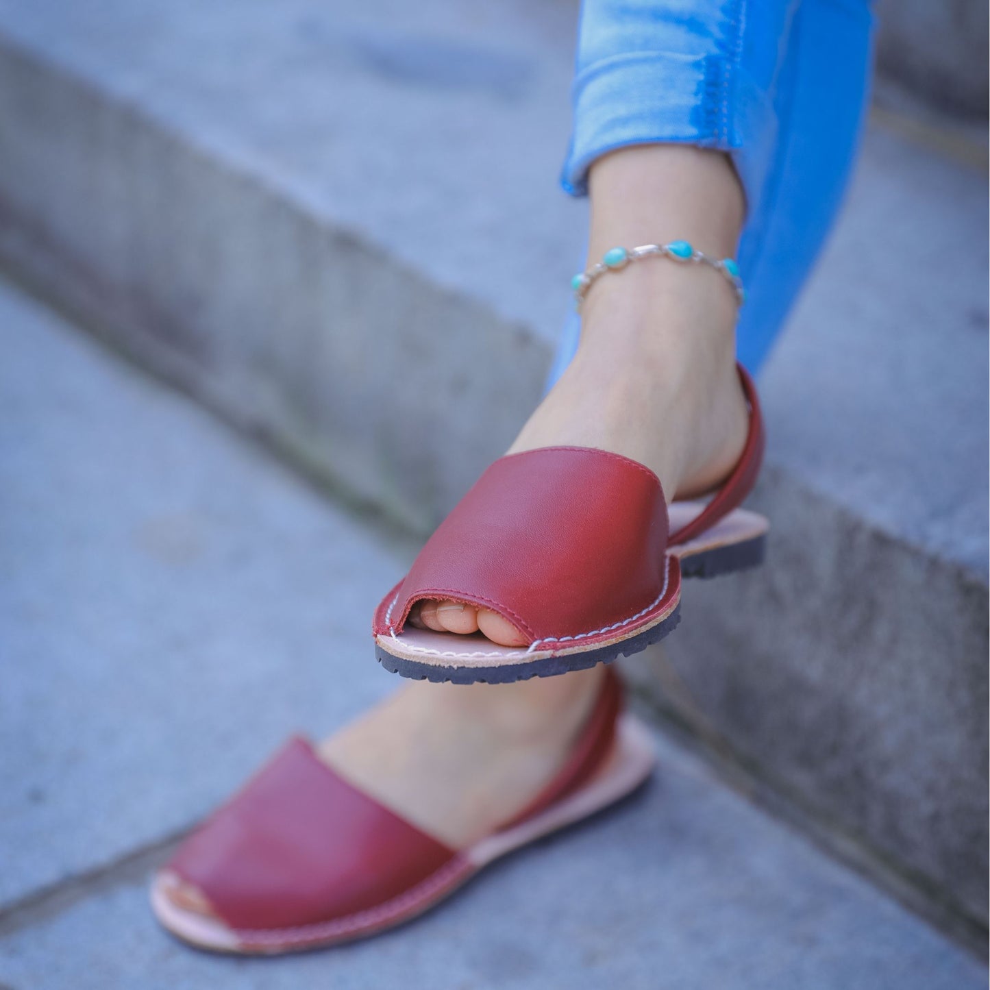 Burgundy Avarca Women Flat