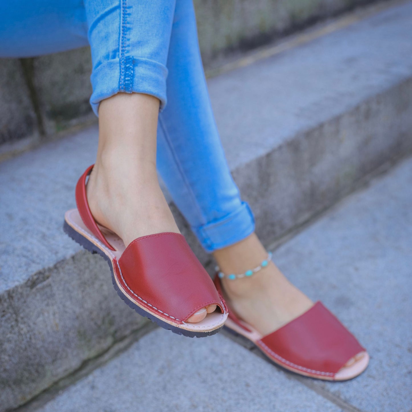 Burgundy Avarca Women Flat