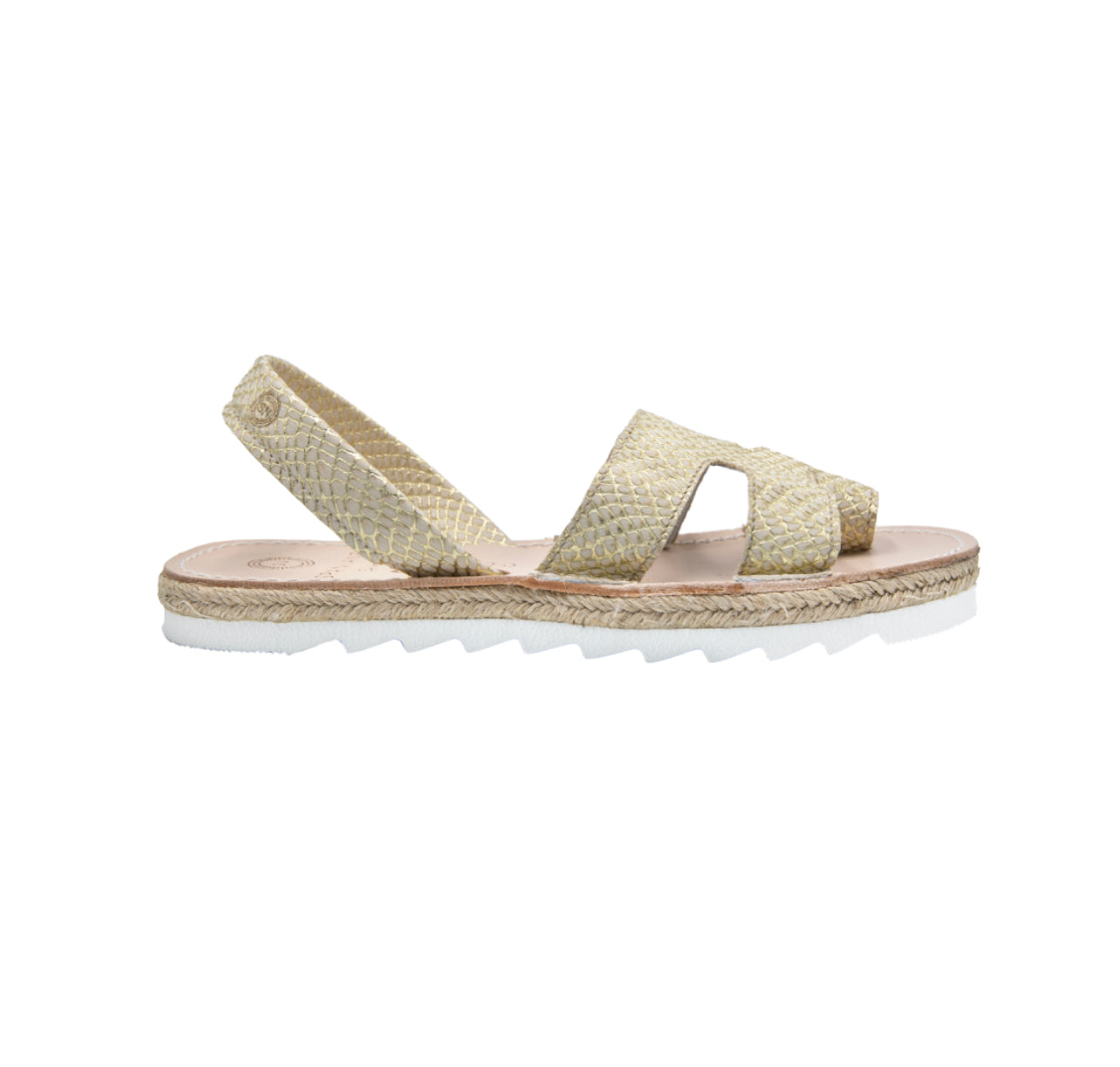 Beige Toe Out Platform Narrow