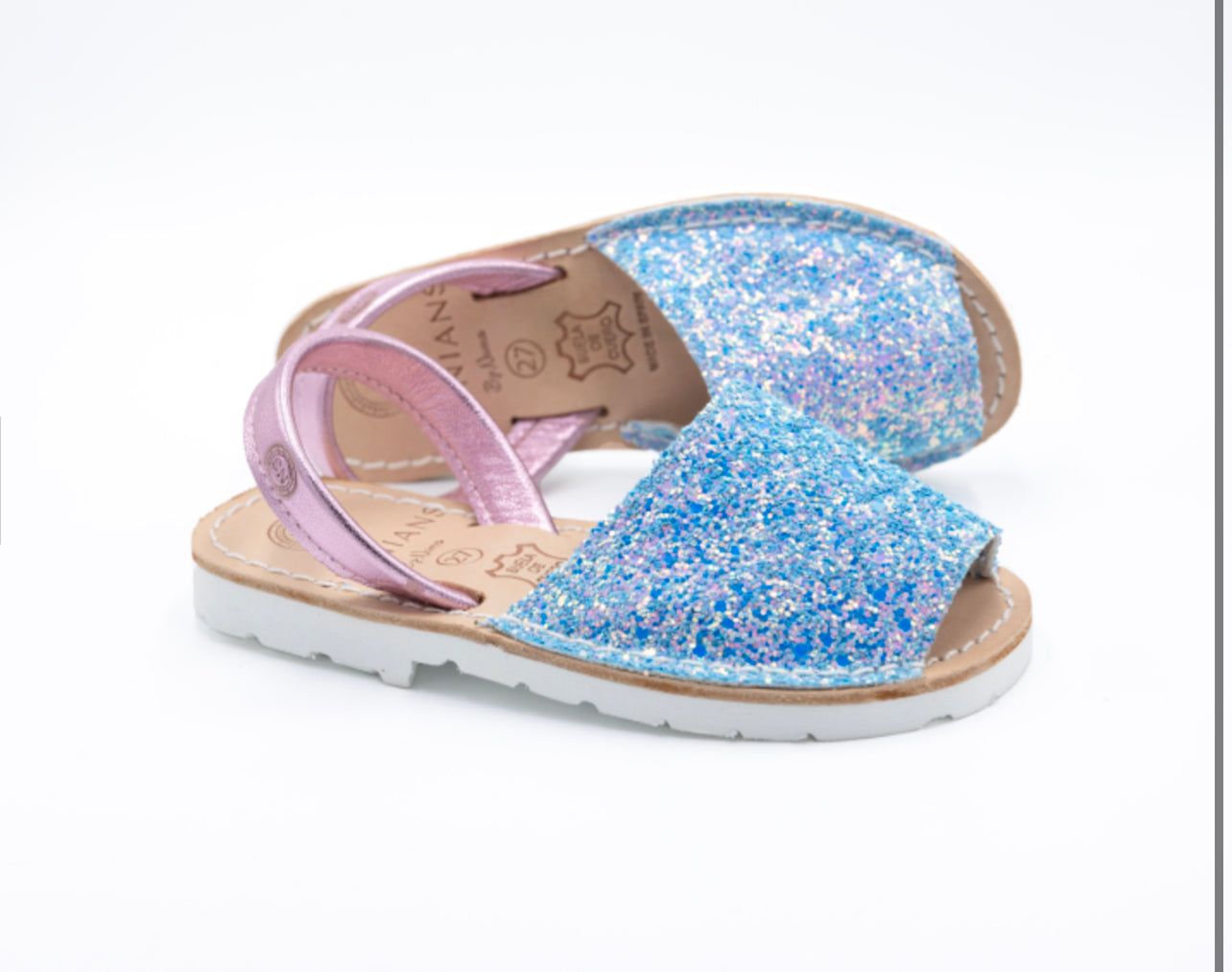 Blue Glitter Girl Avarcas Kids