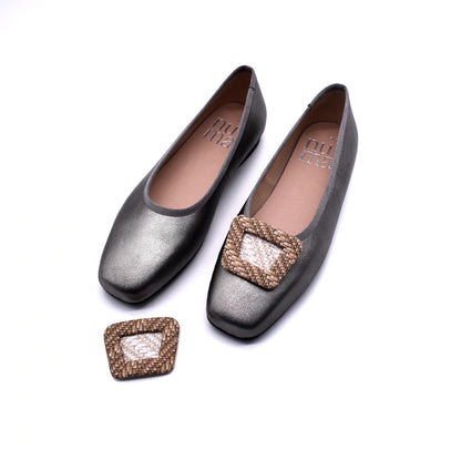 Grey Ballet Flats