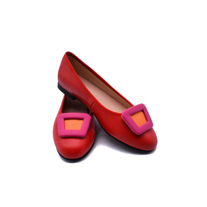 Red Ballet Flats