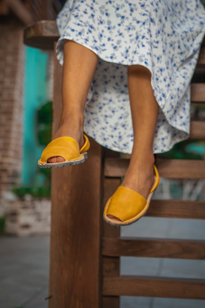 Mustard Avarca Women Flat