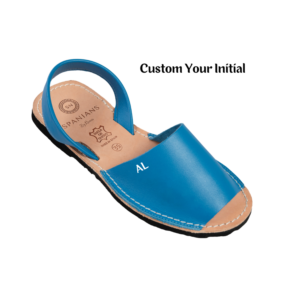 Custom Initials On Numas Avarcas Blue Royal